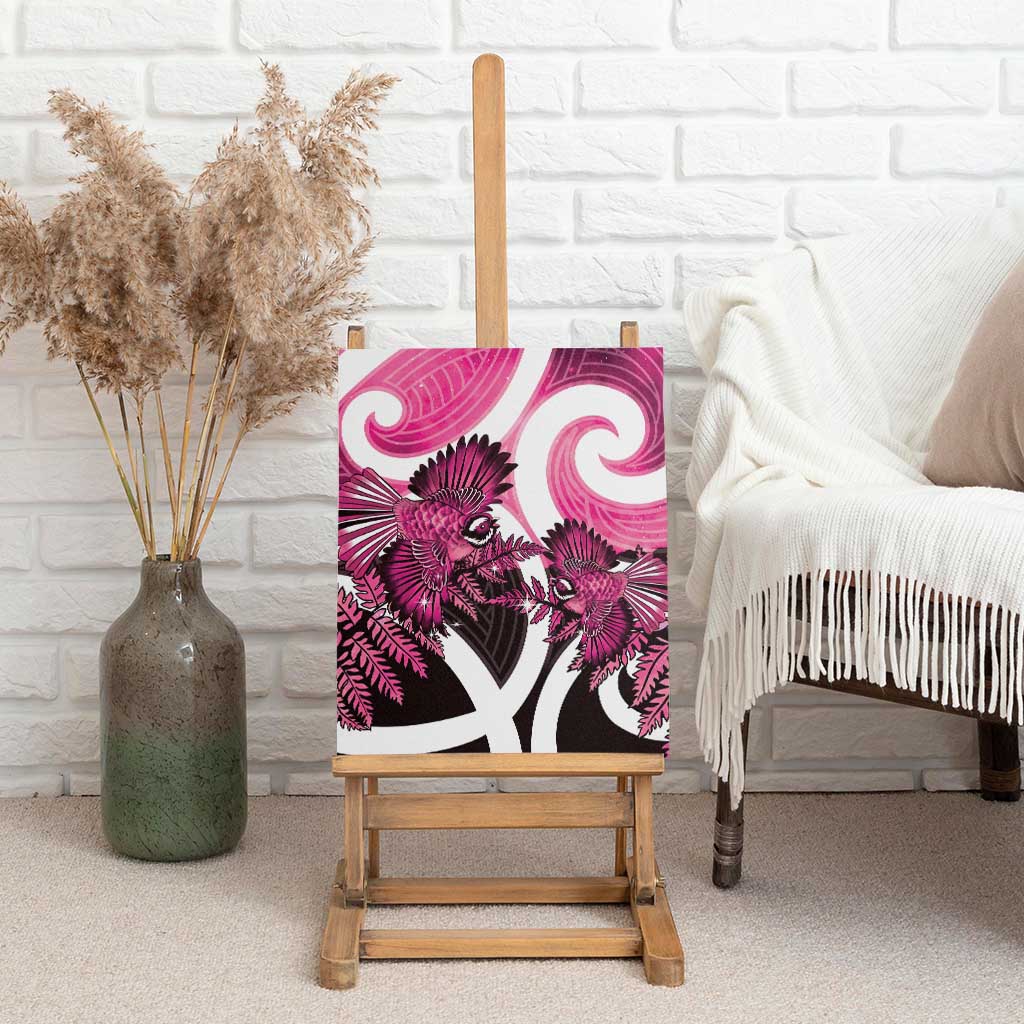 Piwakawaka New Zealand Matariki Canvas Wall Art Maori New Year Silver Fern Pink Galaxy LT14 - Polynesian Pride