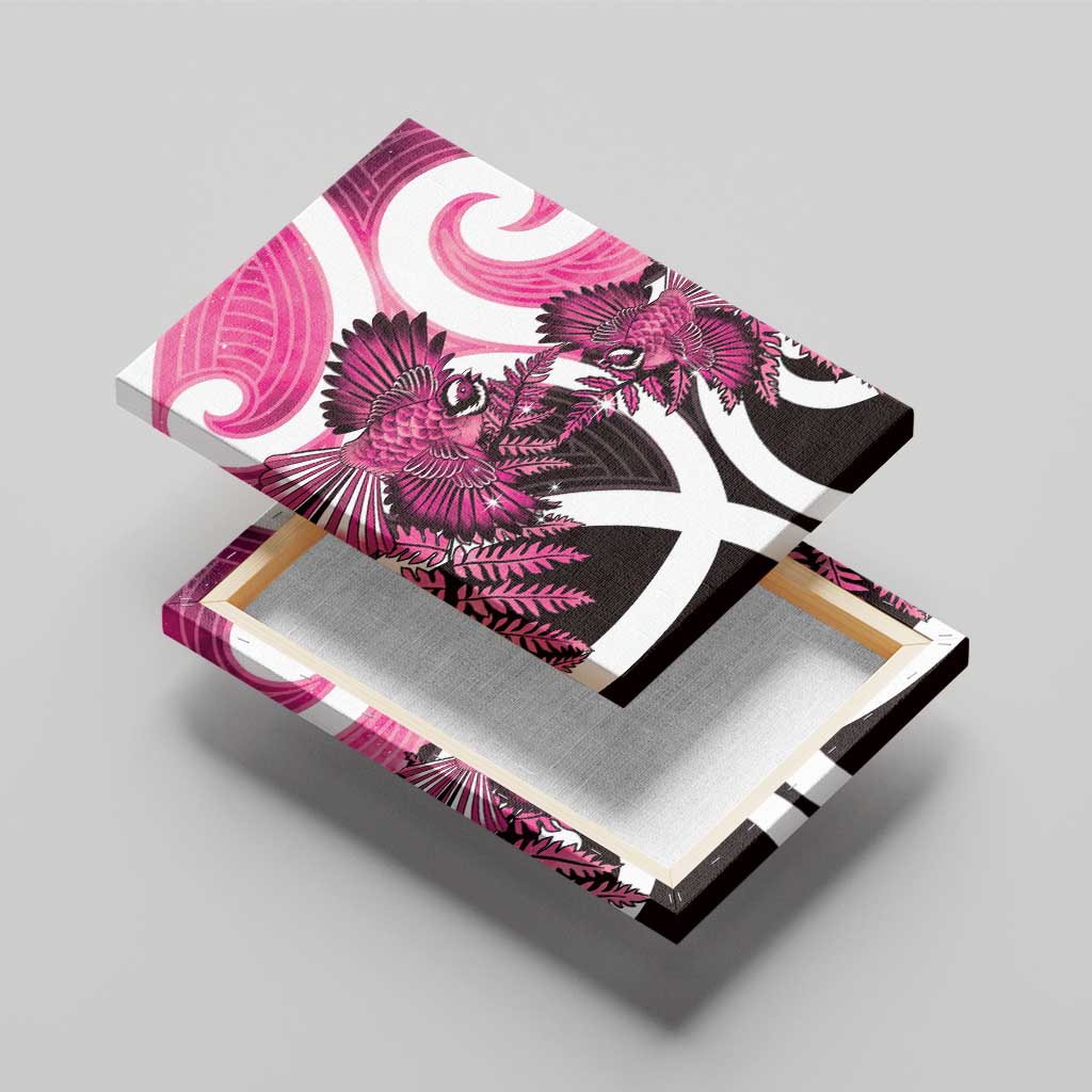 Piwakawaka New Zealand Matariki Canvas Wall Art Maori New Year Silver Fern Pink Galaxy LT14 - Polynesian Pride