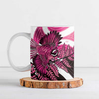 Piwakawaka New Zealand Matariki Ceramic Mug Maori New Year Silver Fern Pink Galaxy LT14 Pink - Polynesian Pride