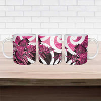 Piwakawaka New Zealand Matariki Ceramic Mug Maori New Year Silver Fern Pink Galaxy LT14 - Polynesian Pride