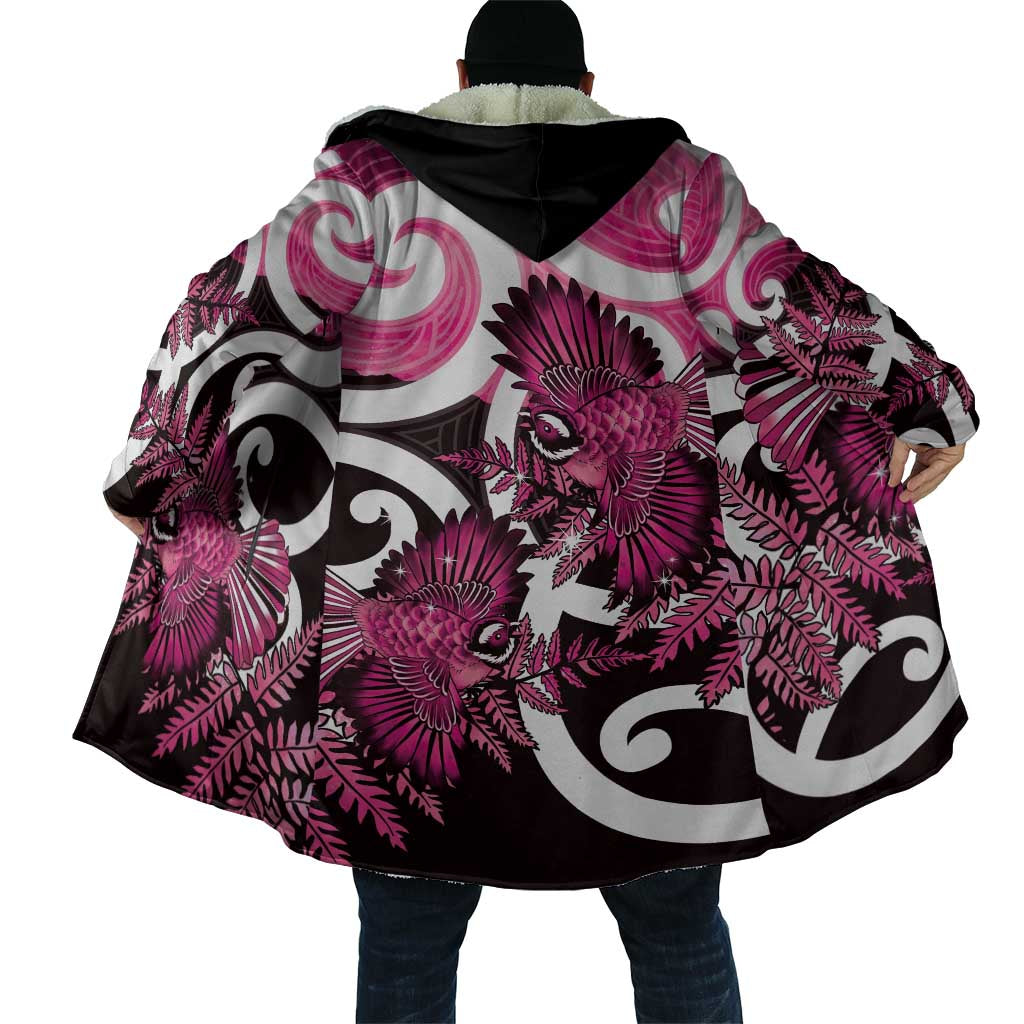 Piwakawaka New Zealand Matariki Cloak Maori New Year Silver Fern Pink Galaxy LT14 - Polynesian Pride
