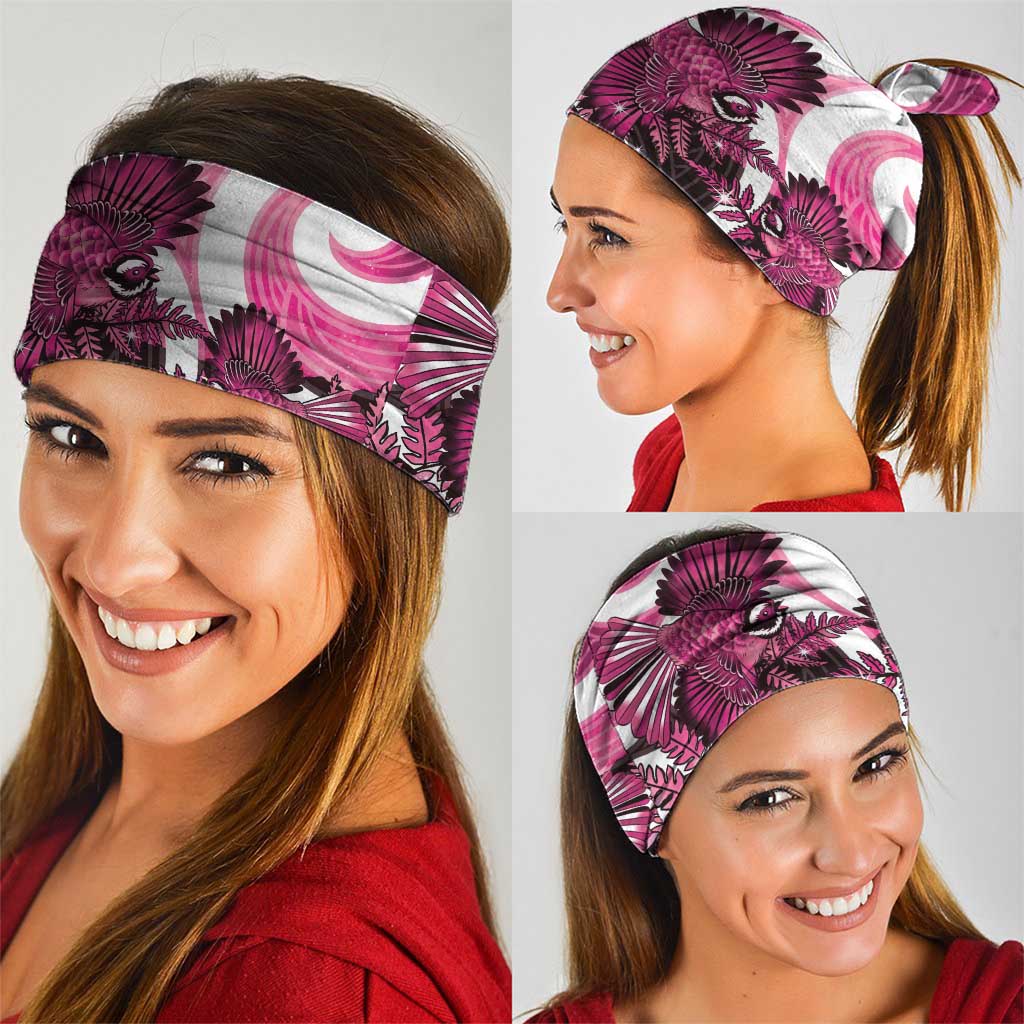 Piwakawaka New Zealand Matariki Neck Gaiter Maori New Year Silver Fern Pink Galaxy LT14 - Polynesian Pride