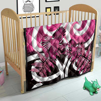 Piwakawaka New Zealand Matariki Quilt Maori New Year Silver Fern Pink Galaxy LT14 - Polynesian Pride