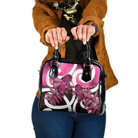Piwakawaka New Zealand Matariki Shoulder Handbag Maori New Year Silver Fern Pink Galaxy LT14 One Size Pink - Polynesian Pride
