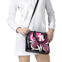 Piwakawaka New Zealand Matariki Shoulder Handbag Maori New Year Silver Fern Pink Galaxy LT14 - Polynesian Pride