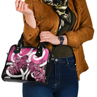 Piwakawaka New Zealand Matariki Shoulder Handbag Maori New Year Silver Fern Pink Galaxy LT14 - Polynesian Pride