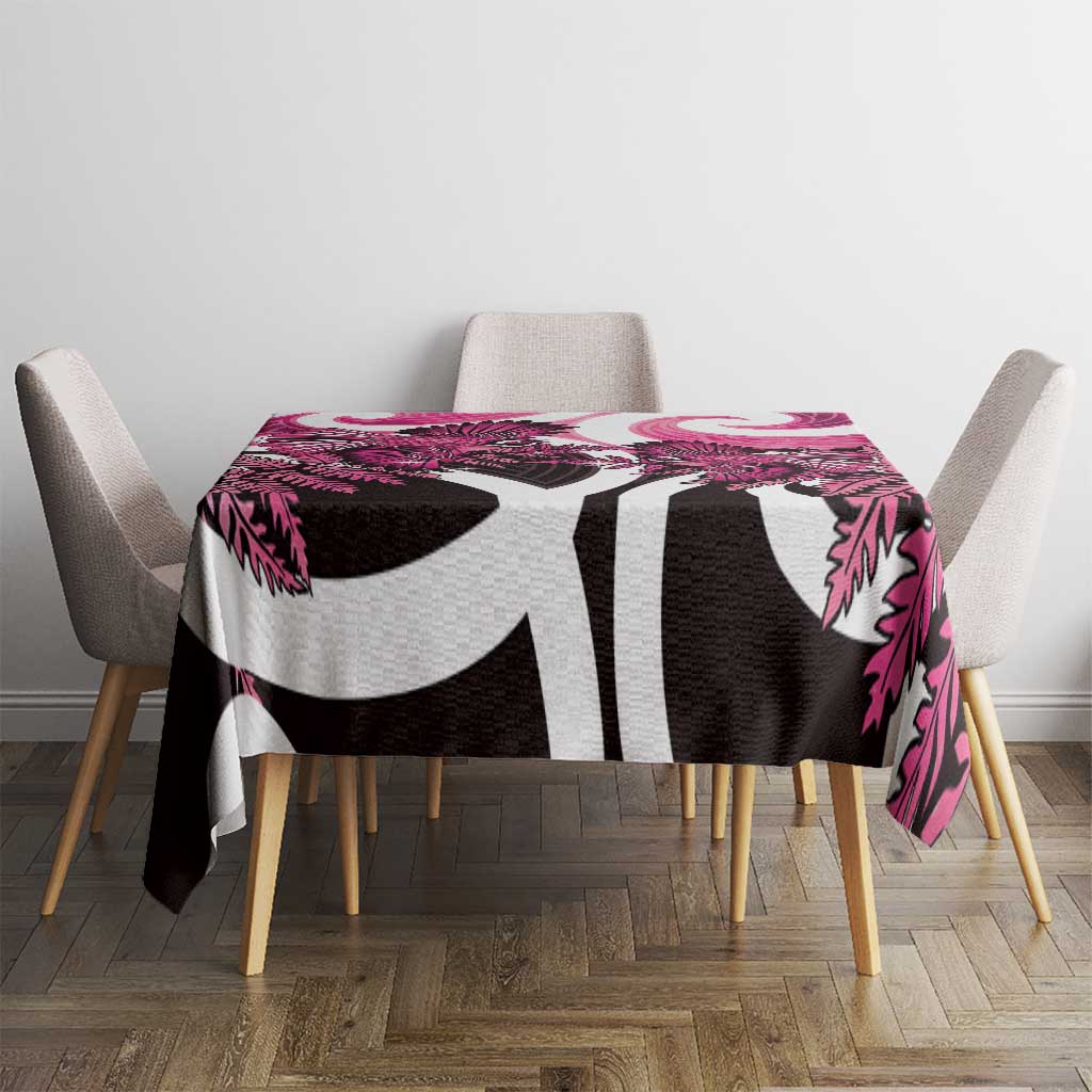 Piwakawaka New Zealand Matariki Tablecloth Maori New Year Silver Fern Pink Galaxy LT14 - Polynesian Pride