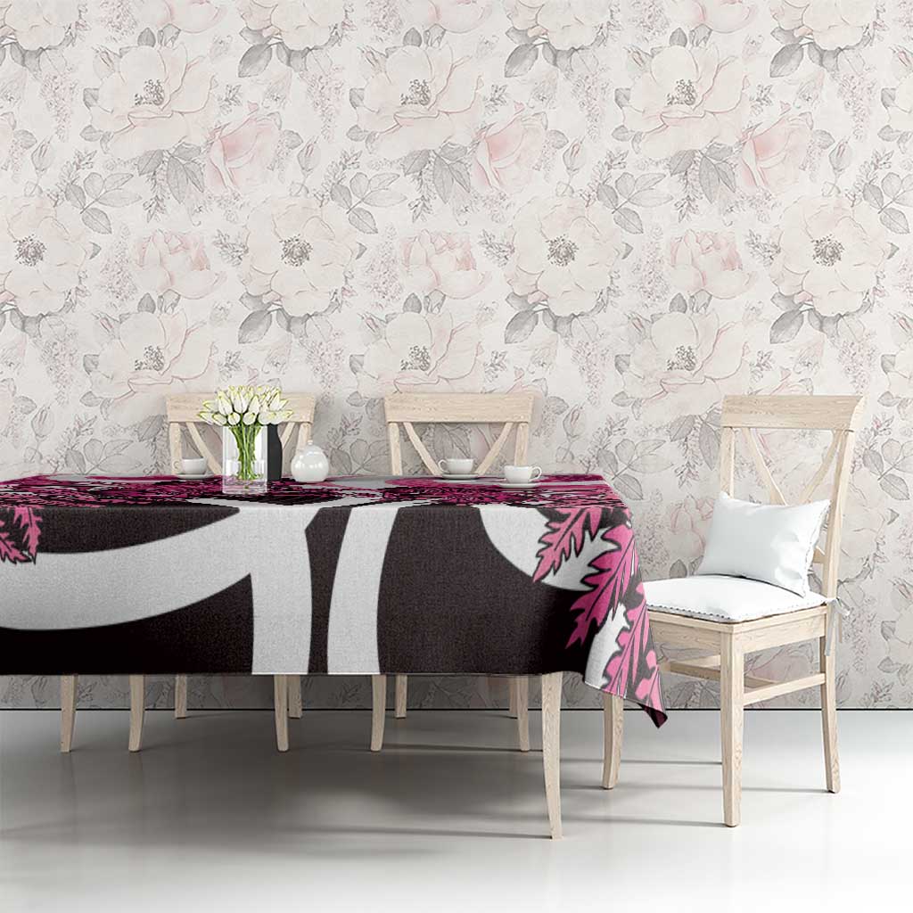 Piwakawaka New Zealand Matariki Tablecloth Maori New Year Silver Fern Pink Galaxy LT14 - Polynesian Pride
