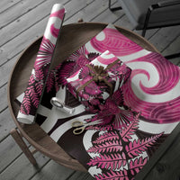 Piwakawaka New Zealand Matariki Wrapping Paper Maori New Year Silver Fern Pink Galaxy LT14 - Polynesian Pride
