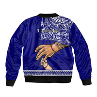 Polynesian Pride Father Day American Samoa Sleeve Zip Bomber Jacket I Love You Dad LT14 - Polynesian Pride