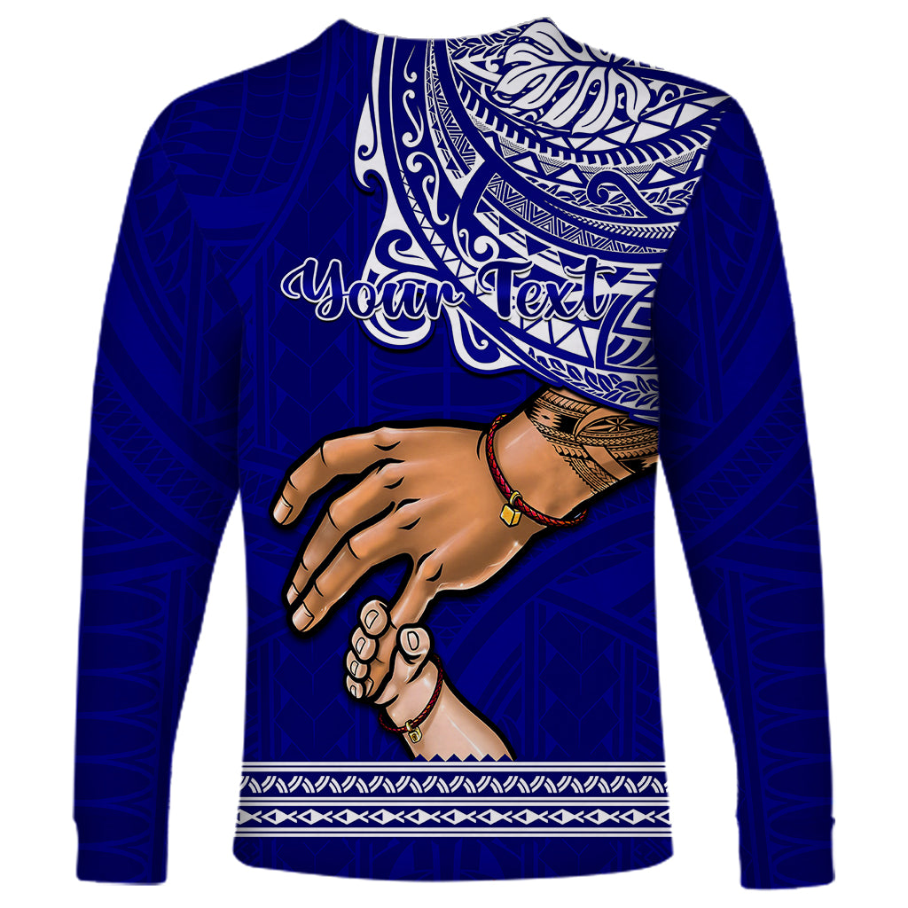 Personalised Father Day American Samoa Long Sleeve Shirt I Love You Dad LT14 - Polynesian Pride