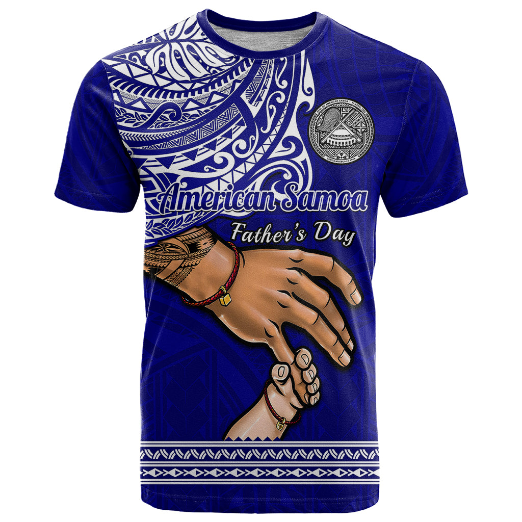 Custom Father Day American Samoa T Shirt I Love You Dad LT14 Blue - Polynesian Pride