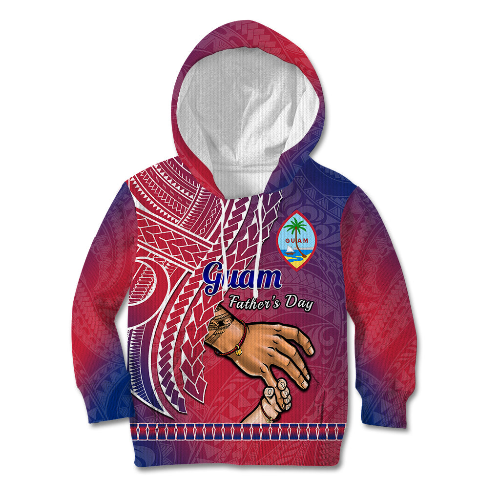 Polynesian Pride Father Day Guam Kid Hoodie I Love You Dad Guaman Latte Stone LT14 Hoodie Red - Polynesian Pride