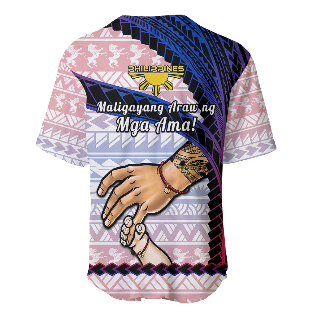Polynesian Pride Father Day Philippines Baseball Jersey Filipino Pattern Maligayang Araw ng Mga Ama LT14 - Polynesian Pride