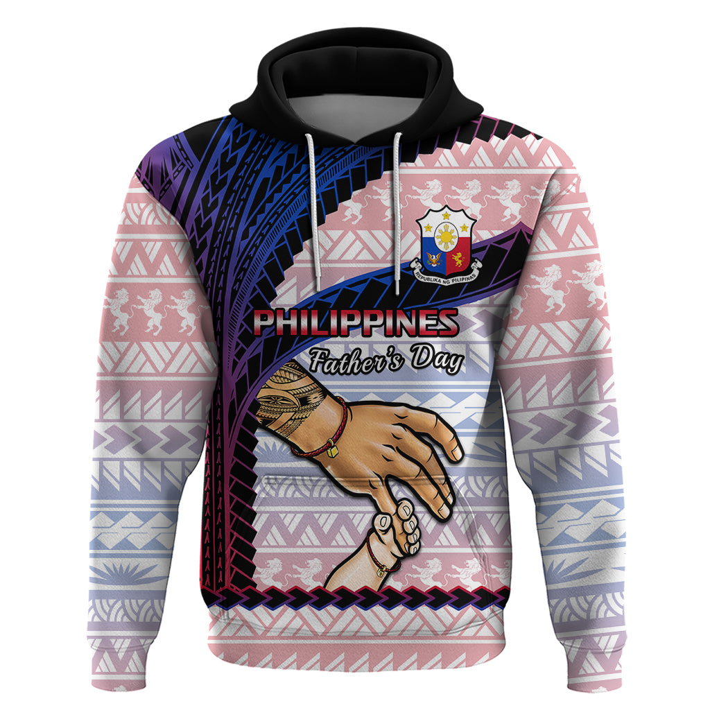 Custom Father Day Philippines Hoodie Filipino Pattern Maligayang Araw ng Mga Ama LT14 Pullover Hoodie Art - Polynesian Pride