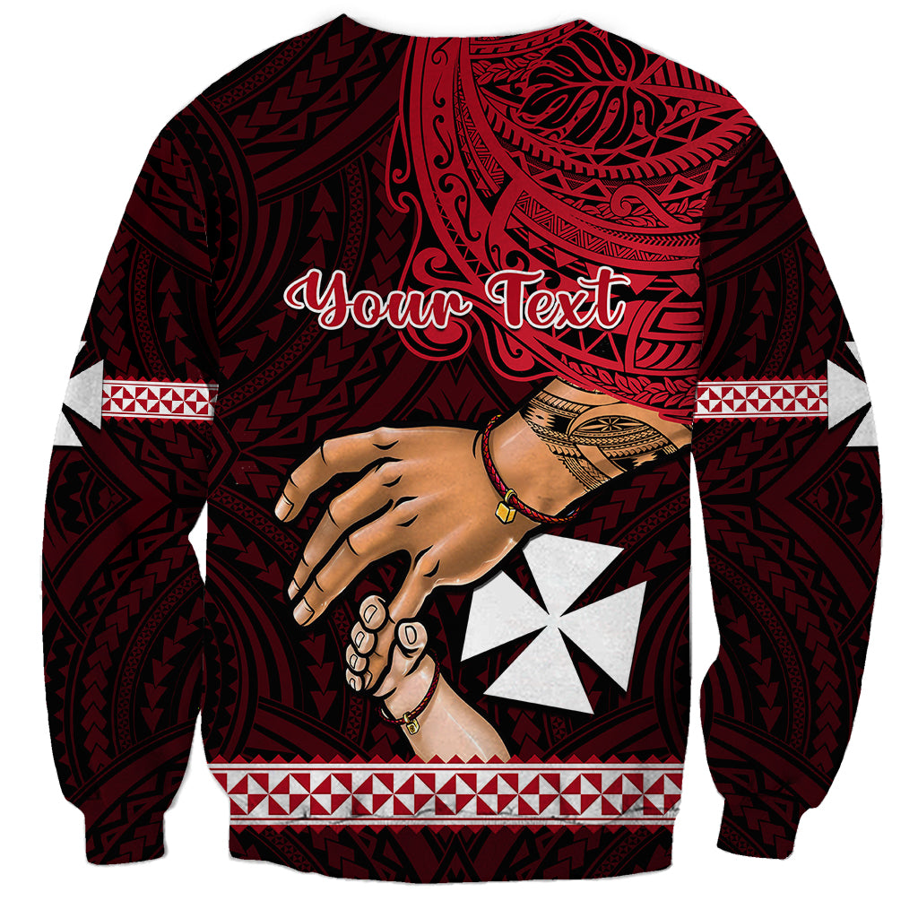 Personalised Father Day Wallis and Futuna Sweatshirt I Love You Dad LT14 - Polynesian Pride