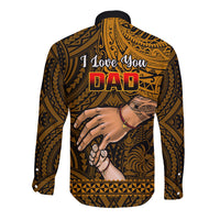 Polynesian Pride Father Day New Caledonia Long Sleeve Button Shirt I Love You Dad LT14 - Polynesian Pride