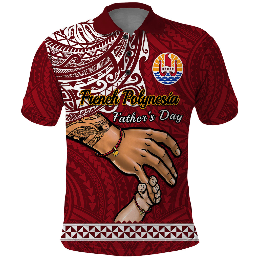 Polynesian Pride Father Day French Polynesia Polo Shirt I Love You Dad LT14 Blue - Polynesian Pride