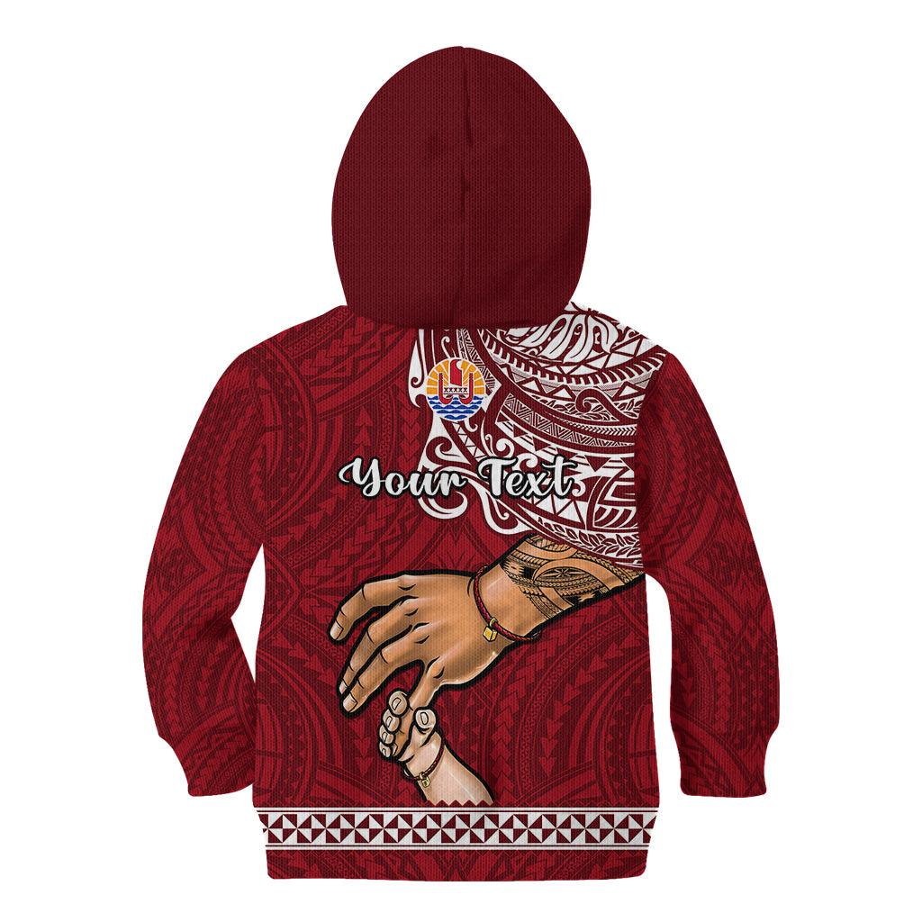 Personalised Father Day French Polynesia Kid Hoodie I Love You Dad LT14 - Polynesian Pride