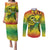 Hawaii Flag Day Couples Matching Puletasi and Long Sleeve Button Shirt Kanaka Maoli With Kakau Polynesian Pattern LT14