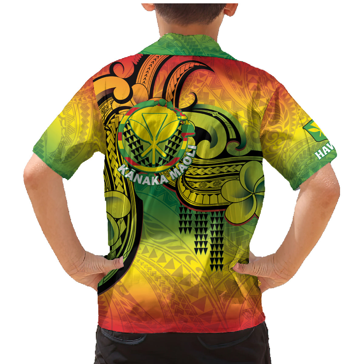 Hawaii Flag Day Family Matching Mermaid Dress and Hawaiian Shirt Kanaka Maoli With Kakau Polynesian Pattern LT14