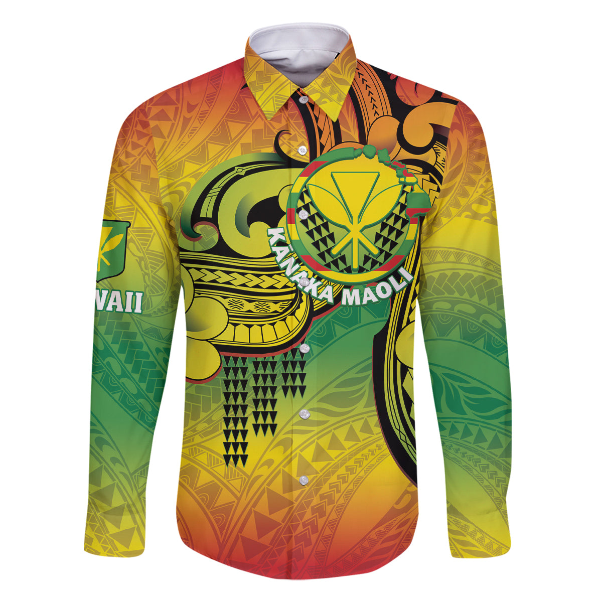 Hawaii Flag Day Family Matching Off Shoulder Short Dress and Hawaiian Shirt Kanaka Maoli With Kakau Polynesian Pattern LT14