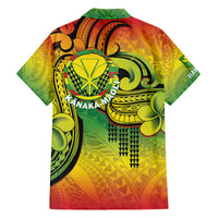 Hawaii Flag Day Family Matching Tank Maxi Dress and Hawaiian Shirt Kanaka Maoli With Kakau Polynesian Pattern LT14