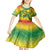 Hawaii Flag Day Kid Short Sleeve Dress Kanaka Maoli With Kakau Polynesian Pattern LT14