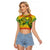 Hawaii Flag Day Raglan Cropped T Shirt Kanaka Maoli With Kakau Polynesian Pattern LT14