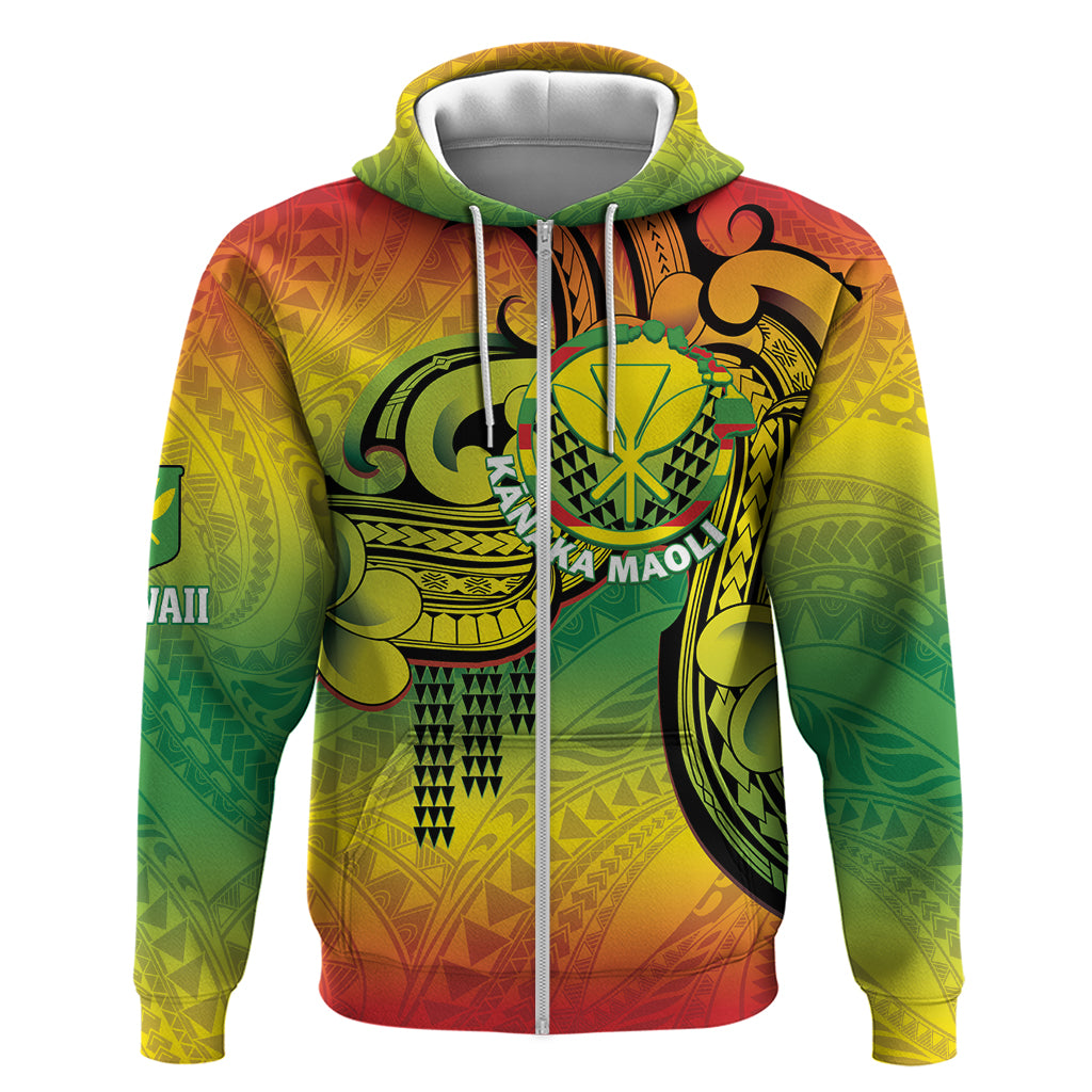 Hawaii Flag Day Zip Hoodie Kanaka Maoli With Kakau Polynesian Pattern LT14