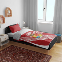 Tonga Rugby Custom Bedding Set Go ʻIkale Tahi Go Tongan Tapa Cloth