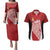 Tonga Rugby Custom Couples Matching Puletasi and Hawaiian Shirt Go ʻIkale Tahi Go Tongan Tapa Cloth
