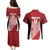 Tonga Rugby Custom Couples Matching Puletasi and Hawaiian Shirt Go ʻIkale Tahi Go Tongan Tapa Cloth
