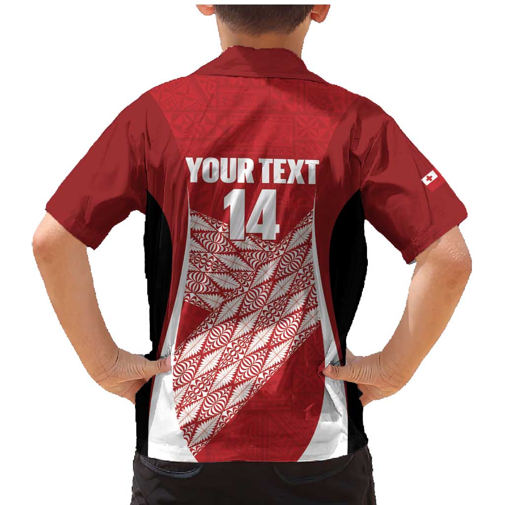 Tonga Rugby Custom Family Matching Mermaid Dress and Hawaiian Shirt Go ʻIkale Tahi Go Tongan Tapa Cloth