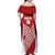Tonga Rugby Custom Family Matching Off Shoulder Maxi Dress and Hawaiian Shirt Go ʻIkale Tahi Go Tongan Tapa Cloth
