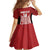 Tonga Rugby Custom Family Matching Off Shoulder Short Dress and Hawaiian Shirt Go ʻIkale Tahi Go Tongan Tapa Cloth