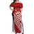 Tonga Rugby Custom Off Shoulder Maxi Dress Go ʻIkale Tahi Go Tongan Tapa Cloth