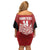 Tonga Rugby Custom Off Shoulder Short Dress Go ʻIkale Tahi Go Tongan Tapa Cloth