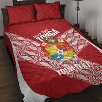Tonga Rugby Custom Quilt Bed Set Go ʻIkale Tahi Go Tongan Tapa Cloth