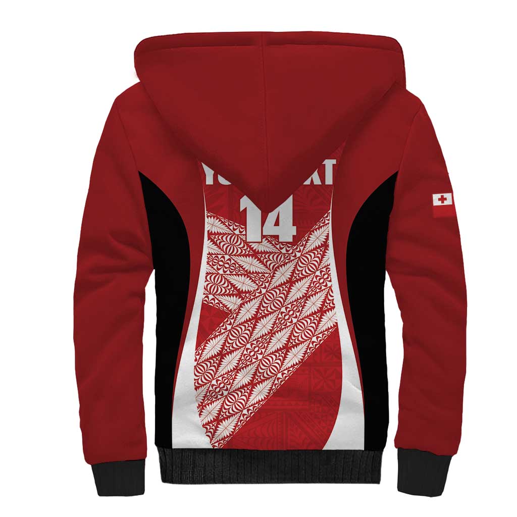 Tonga Rugby Custom Sherpa Hoodie Go ʻIkale Tahi Go Tongan Tapa Cloth