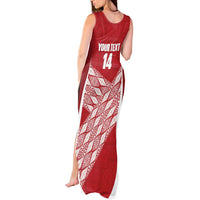 Tonga Rugby Custom Tank Maxi Dress Go ʻIkale Tahi Go Tongan Tapa Cloth