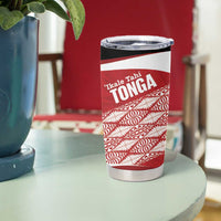Tonga Rugby Custom Tumbler Cup Go ʻIkale Tahi Go Tongan Tapa Cloth