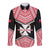 29 July Wallis And Futuna Territory Day Long Sleeve Button Shirt Polynesian Tribal Pattern LT14 Unisex Red - Polynesian Pride