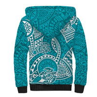 Polynesian Pride Hawaii Sherpa Hoodie Hawaiian Tribal Honu Turquoise Version LT14 - Polynesian Pride
