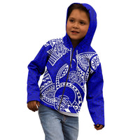 Polynesian Pride Hawaii Kid Hoodie Hawaiian Tribal Honu Blue Version LT14 - Polynesian Pride