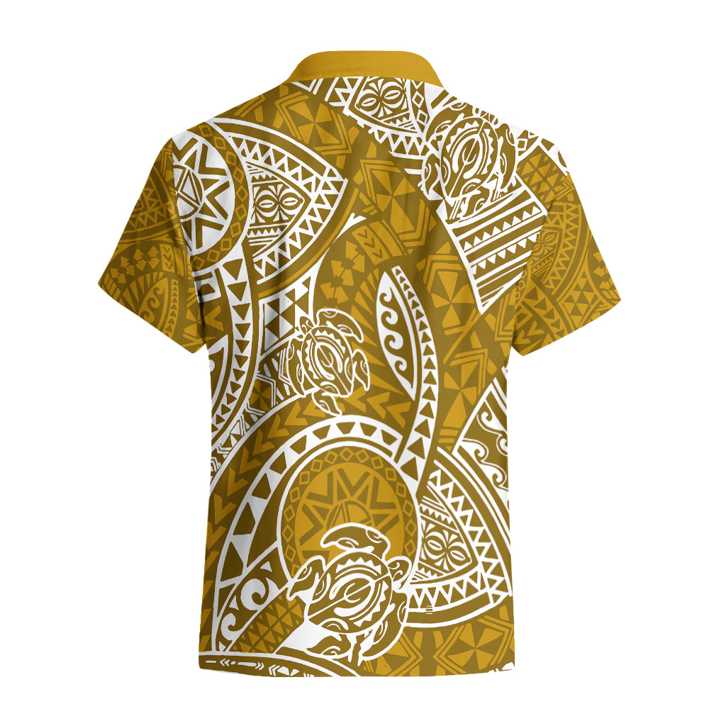 Polynesian Pride Hawaii Hawaiian Shirt Hawaiian Tribal Honu Gold Version LT14 - Polynesian Pride