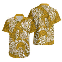 Polynesian Pride Hawaii Hawaiian Shirt Hawaiian Tribal Honu Gold Version LT14 - Polynesian Pride