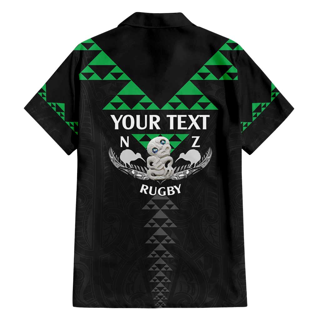 Personalised Aotearoa Rugby Family Matching Off Shoulder Short Dress and Hawaiian Shirt New Zealand Maori Kete Matauranga Pattern LT14 - Polynesian Pride