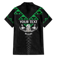 Personalised Aotearoa Rugby Hawaiian Shirt New Zealand Maori Kete Matauranga Pattern