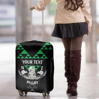 Personalised Aotearoa Rugby Luggage Cover New Zealand Maori Kete Matauranga Pattern LT14 - Polynesian Pride